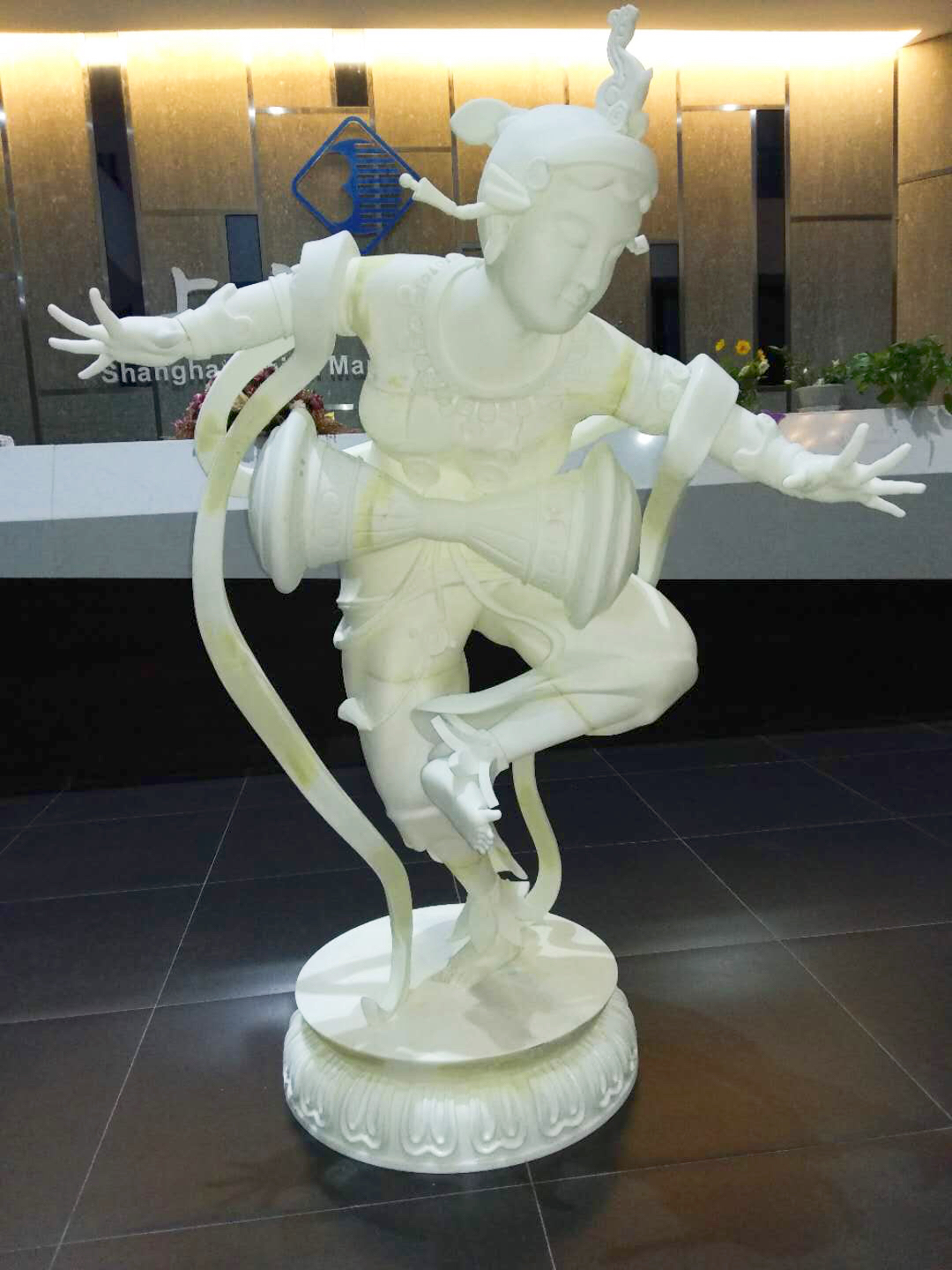 3D打印機(jī)打印大型雕塑&mdash;&mdash;敦煌壁畫，白色數(shù)模